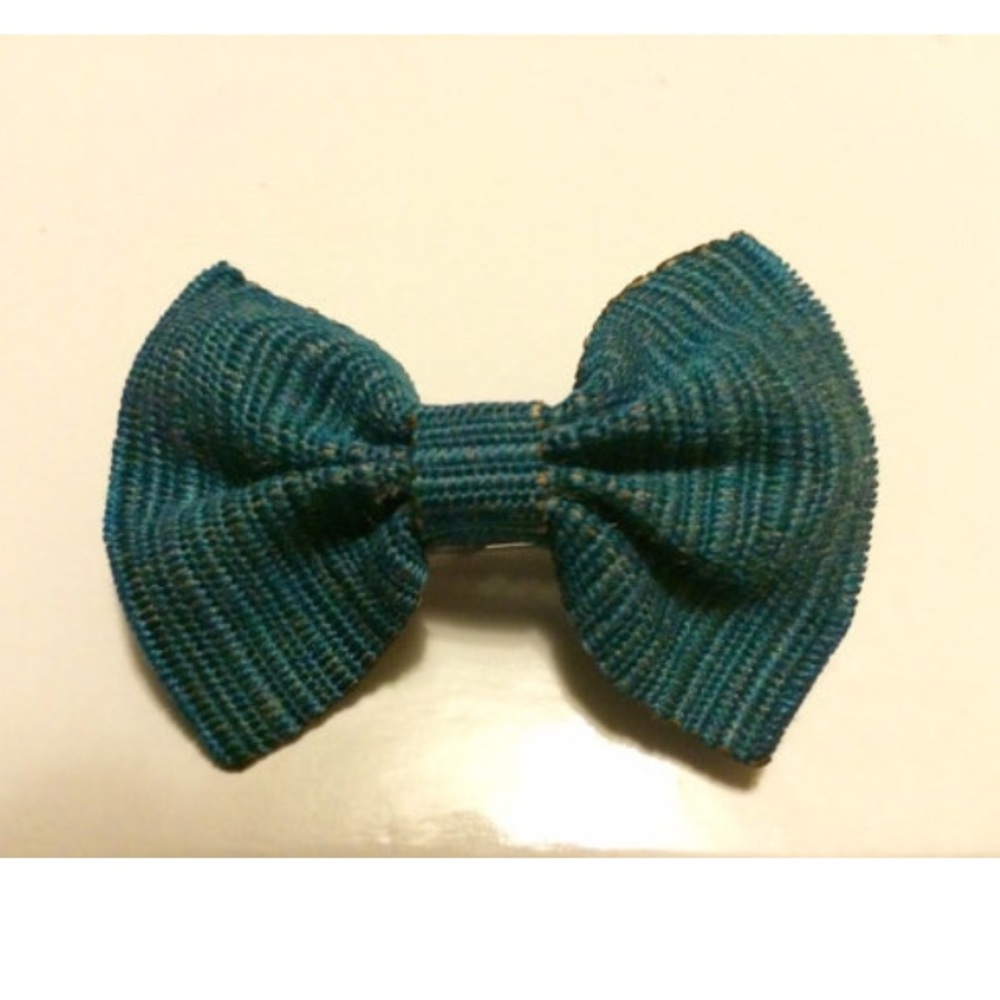 Deep Sea Striped Hair Bow
